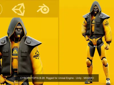 CYBORGTOPIA  HUMANOIDS COLLECTION 03 3D Model Pack