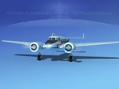 Lockheed L10 Electra Private 2 3D model