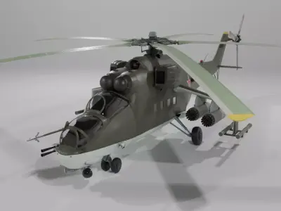 Mil Mi-24P Hind Free 3D model