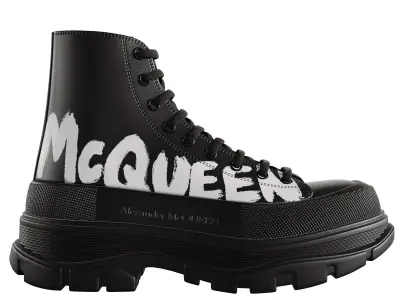 Alexander Mcqueen Tread Slick Boots in Black white Low-poly 3D model