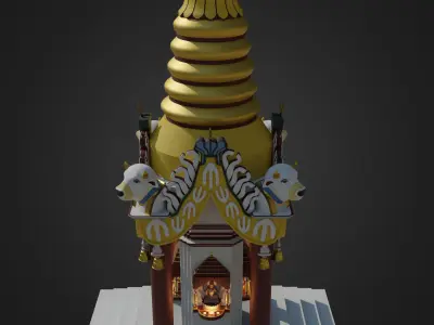Small Hindu Temple 3D model