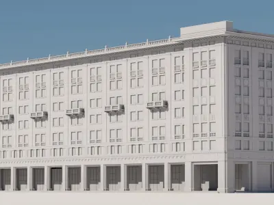 Eastern European Building 014 Low-poly 3D model