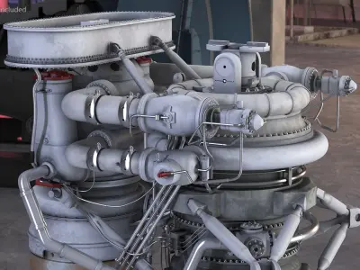 Rocket Engine F-1 3D model
