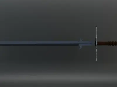 Zweihander sword Free low-poly 3D model