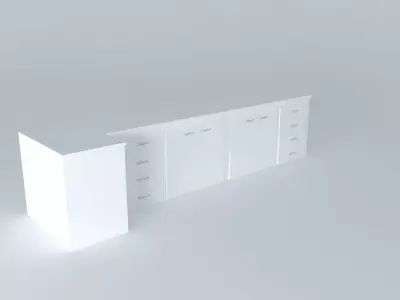 Kitchen cabinet Free 3D model 2
