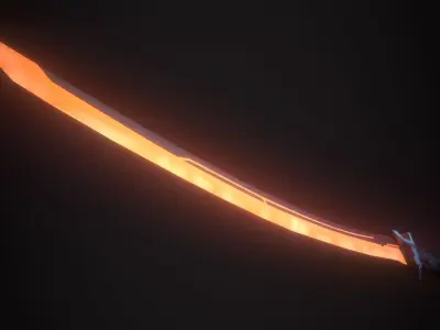 Thermal katana Low-poly 3D model