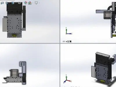 The gear and rack drives the manipulator 3D model
