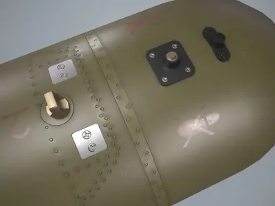  Helicopter Fuel Tank 368L Low-poly 3D model