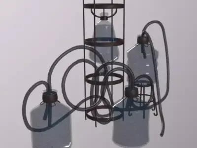 Science Bottles Low-poly 3D model