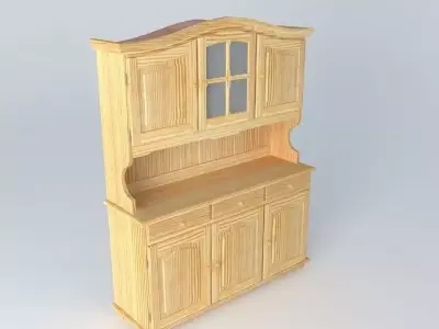 Pine kitchen dresser Free 3D model