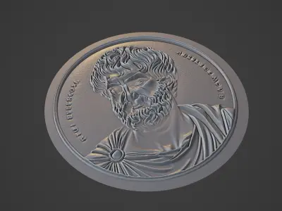 Aristotle Medallion 3D print model