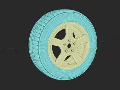 Tire all-season 205 R17 95T 3D model