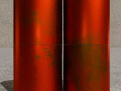 Construction Drum Pack - Low-poly 3D model