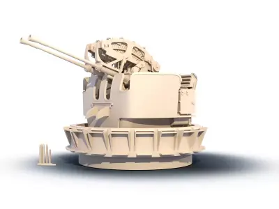 twin Bofors SP48 3D print model