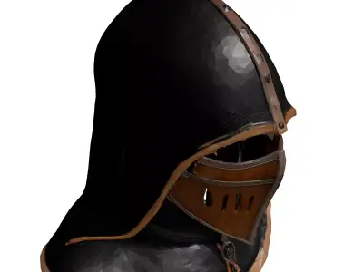 Medieval Fantasy Chainmail Helmet 3D model