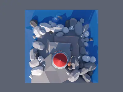 land 49A Low-poly 3D model