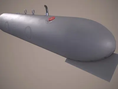 Aircraft External Fuel Tank 450L Low-poly 3D model