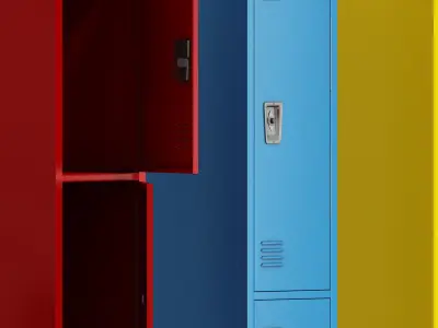 Steel Locker Family 3D model