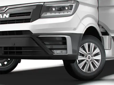 MAN TGE Van MWB HR HQInterior 2025 UKspec 3D model