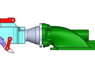 Boat Reversible Water Jet Drive 28 mm 3D print model