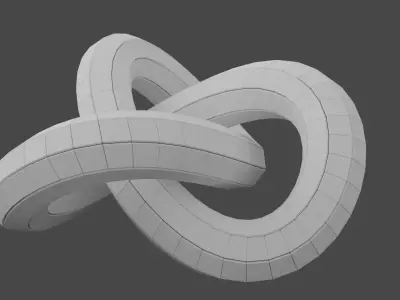 Twisted Hardsurface Knot Free 3D print model
