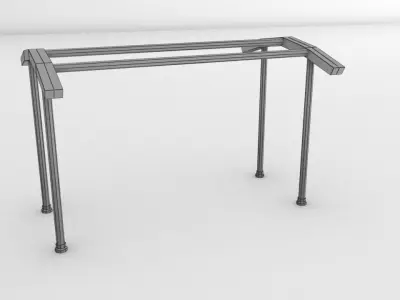 Simple Clothesline Low-poly 3D model