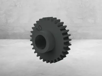 30 THEETH SPUR GEAR Free 3D model