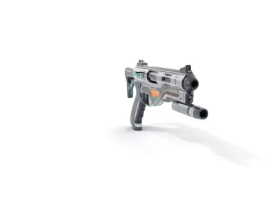 Futuristic Energy Rifle model pack Low-poly 3D model