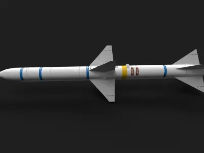 aim7 sparrow air to air missile Low-poly 3D model