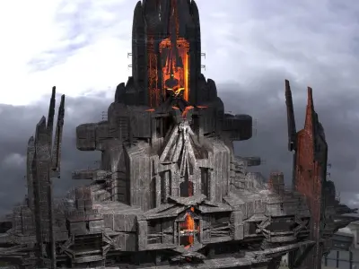 Cyberpunk Dark Lord Towers Kitbash 5 3D model