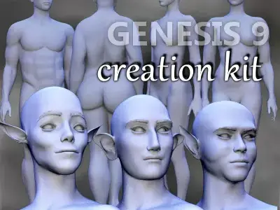 Creation Kit for Genesis 9 Low-poly 3D model