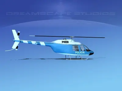 Bell 206 Policia 3D model