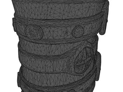 Ornate Fantasy Leather Bracer 3D model
