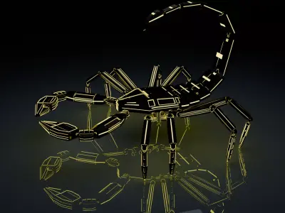 Sci fi robot scorpion Low-poly 3D model