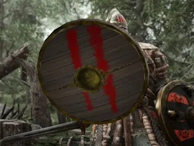 SHIELD man holding in woods Free 3D model