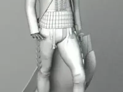 BULLFIGHTER statue of man in armor 3D model