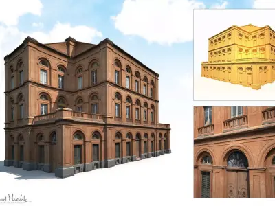 Building Facade 184 Low Poly Low-poly 3D model