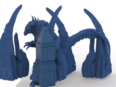 Lizard Gate River Stones 3D model