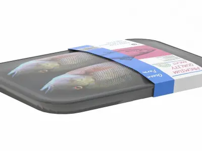 Frozen Fish Low Poly PBR Realistic Low-poly 3D model