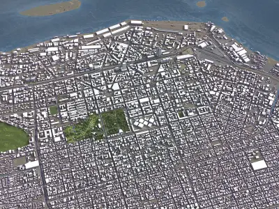 Kinshasa - 3D City Low-poly 3D model