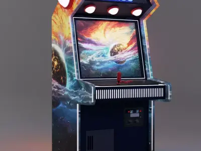 Game Arcade sc-fi Low-poly 3D model