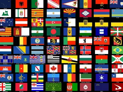 Set of 500 flag Texture