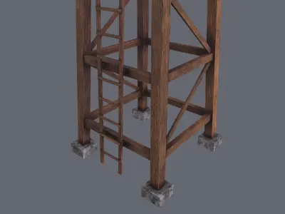 Observation Tower 3D Model Low-poly 3D model