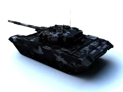 T-90 Tank Low-poly 3D model