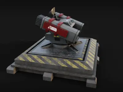 Samsite Surface to air missile system Low-poly 3D model