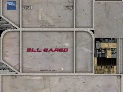 Mobile aircargo containers Low-poly 3D model