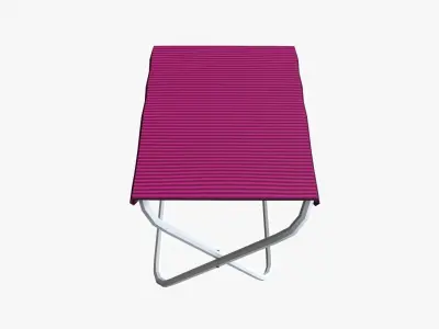 Cartoon CampChair Low-poly 3D model