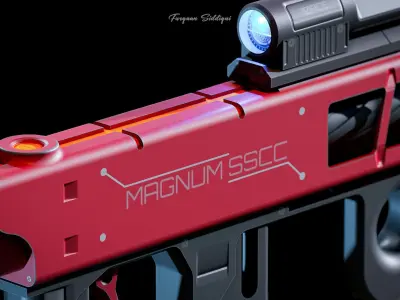 Sci-fi Rifle SSCC Low-poly 3D model