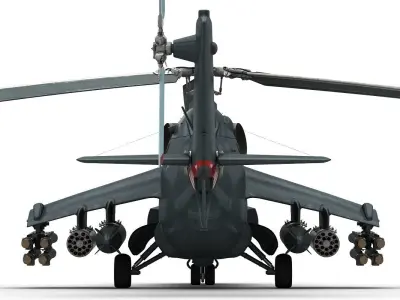 Mi-24 Super Hind Low-poly 3D model