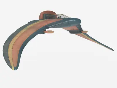 Glider Guauld Low-poly 3D model